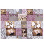 Wachstuch Tischdecke abwischbar Vliesrücken 140 cm...