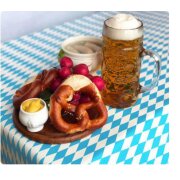 Wachstuch Tischdecke abwischbar Vliesrücken 140 cm breit individuelle Längen ca.140 x 360 cm Design TANJA