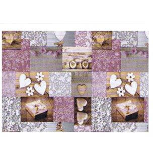 Wachstuch Tischdecke abwischbar Vliesrücken 140 cm breit individuelle Längen ca.140 x 400 cm Design VENLA