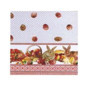 Wachstuch Tischdecke abwischbar Vliesrücken 140 cm breit individuelle Längen ca.140 x 450 cm Design Osterei