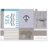 Wachstuch Tischdecke abwischbar Vliesrücken 140 cm breit individuelle Längen ca.140 x 900 cm Design ELLA