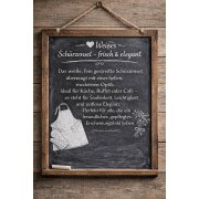 Grillschürze Küchenschürze mit Ofenhandschuh 2teilig im Set weiss/schwarz gestreift