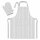 Grillschürze Set 2-teilig mit Ofenhandschuh - weiß/schwarz – Küchenschürze aus Baumwolle, verstellbar, mit Tasche – Schürze für Grillen, Backen, Küche