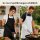 Grillschürze Set 2-teilig mit Ofenhandschuh - weiß/schwarz – Küchenschürze aus Baumwolle, verstellbar, mit Tasche – Schürze für Grillen, Backen, Küche