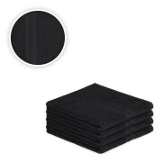 Handtuch 4er Set 50 x 100 cm Schwarz