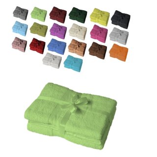 Badetuch 2er Set 100 x 150 cm Apfelgrün