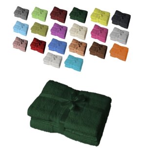 Badetuch 2er Set 100 x 150 cm Dunkelgrün
