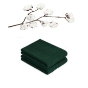 Badetuch 2er Set 100 x 150 cm Dunkelgrün