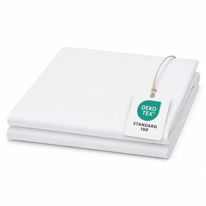 Betttuch ohne Gummizug Bettlaken MARKE 150 x 260 cm weiss, 8,58 €