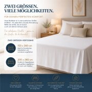 Betttuch ohne Gummizug Bettlaken glatt Haustuch Marke 150 x 260 cm weiss