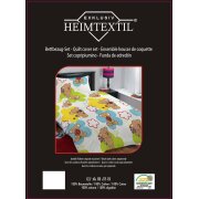 Kinder Bettwäsche Baumwolle 2 teilig Reißverschluss Emma