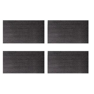Platz Set Tischdeckchen 30x45 cm grau meliert 4 Stück