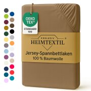 EXKLUSIV HEIMTEXTIL Jersey Spannbettlaken 180 x 200 cm...