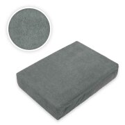 EXKLUSIV HEIMTEXTIL Frottee Spannbettlaken 90 - 100 x 200 cm Grau 80% Baumwolle 20% Polyester  Öko - Tex Zertifiziert Bed-Sheet Bettlaken Spannbetttuch Topper Leinentuch