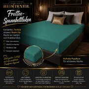 EXKLUSIV HEIMTEXTIL Frottee Spannbettlaken 90 - 100 x 200 cm Petrol