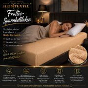 EXKLUSIV HEIMTEXTIL Frottee Spannbettlaken 140 - 160 x 200 cm Nougat