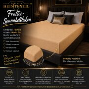 EXKLUSIV HEIMTEXTIL Frottee Spannbettlaken 180 - 200 x 200 cm Nougat