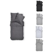 Microfaser Bettwäsche Uni Reißverschluss 200 x 200 cm + 2 x 80 x 80 cm Silber