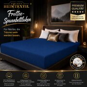 EXKLUSIV HEIMTEXTIL Frottee Spannbettlaken Premium 60 - 70 x 140 cm Royalblau 80% Baumwolle 20% Polyester  Öko - Tex Zertifiziert Bed-Sheet Bettlaken Spannbetttuch