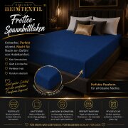 EXKLUSIV HEIMTEXTIL Frottee Spannbettlaken Premium 60 - 70 x 140 cm Royalblau 80% Baumwolle 20% Polyester  Öko - Tex Zertifiziert Bed-Sheet Bettlaken Spannbetttuch