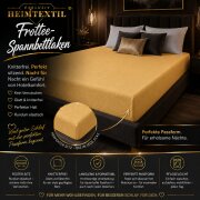 EXKLUSIV HEIMTEXTIL Frottee Spannbettlaken Premium 90 - 100 x 200 cm Sand 80% Baumwolle 20% Polyester  Öko - Tex Zertifiziert Bed-Sheet Bettlaken Spannbetttuch