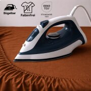 EXKLUSIV HEIMTEXTIL Frottee Spannbettlaken Premium 180 - 200 x 200 cm Schokobraun 80% Baumwolle 20% Polyester  Öko - Tex Zertifiziert Bed-Sheet Bettlaken Spannbetttuch