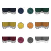 Gartentischdecke mit Fransen 150x210 cm oval bordeaux