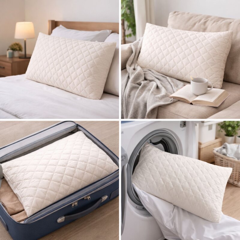Nackenstützkissen ergonomisch weiss 50x30x11 cm, 5,00 €