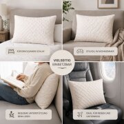 Nackenstützkissen ergonomisch 50x30x11 cm – Orthopädisches Memory Foam, Nackenkissen gegen Nackenschmerzen, waschbarer Bezug, Kopfkissen für Seiten- & Rückenschläfer