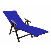 Liegestuhlauflage mit Kapuze 500g/m²  70 x 200 x 20 cm Royalblau