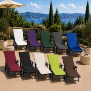 Liegestuhlauflage mit Kapuze 500g/m²  70 x 200 x 20 cm Royalblau