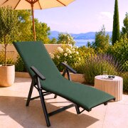 Liegestuhlauflage mit Kapuze 500g/m²  70 x 200 x 20 cm Dunkelgrün