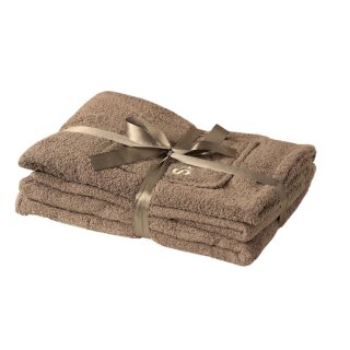 Sauna Set 3-Teilig mit Knöpfen Damen sand