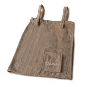 Sauna Set 3-Teilig mit Knöpfen Damen sand