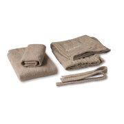Sauna Set 3-Teilig mit Knöpfen Damen sand