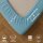 EXKLUSIV HEIMTEXTIL Marke Jersey Spannbettlaken 90 x 200 cm Hellblau 100% Baumwolle Öko - Tex Zertifiziert Bed-Sheet Bettlaken Spannbetttuch Topper Leinentuch