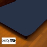 Marke Jersey Spannbettlaken 120 x 200 cm Navyblau