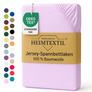 EXKLUSIV HEIMTEXTIL Marke Jersey Spannbettlaken 120 x 200 cm Rosa 100% Baumwolle Öko - Tex Zertifiziert Bed-Sheet Bettlaken Spannbetttuch Topper Leinentuch