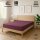 EXKLUSIV HEIMTEXTIL Marke Jersey Spannbettlaken 200 x 220 cm Lila 100% Baumwolle Öko - Tex Zertifiziert Bed-Sheet Bettlaken Spannbetttuch Topper Leinentuch