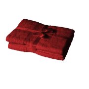 Saunatuch 2er Set 80 x 200 cm Rot