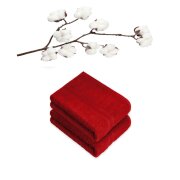 Saunatuch 2er Set 80 x 200 cm Rot
