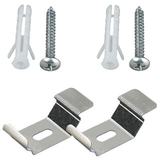 Ersatzteil Zubehör Set Klemmfix Wand-und Deckenträger für Doppelrollo