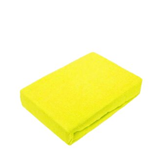 1 Karton Frottee Spannbettlaken Premium Marke 90 - 100 x 200 cm 20 Stück Gelb