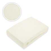 1 Karton Frottee Spannbettlaken Premium Marke 140 - 160 x 200 cm 16 Stück Naturweiß