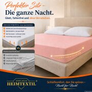 EXKLUSIV HEIMTEXTIL Jersey Spannbettlaken 120 x 200 cm Rosa