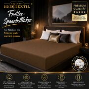 EXKLUSIV HEIMTEXTIL Frottee Spannbettlaken Premium 120 x 200 cm Schokobraun 80% Baumwolle 20% Polyester  Öko - Tex Zertifiziert Bed-Sheet Bettlaken Spannbetttuch
