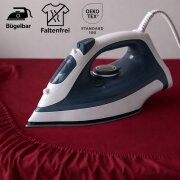 EXKLUSIV HEIMTEXTIL Frottee Spannbettlaken 120 x 200 cm Bordeaux 80% Baumwolle 20% Polyester  Öko - Tex Zertifiziert Bed-Sheet Bettlaken Spannbetttuch Topper Leinentuch