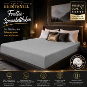 EXKLUSIV HEIMTEXTIL Frottee Spannbettlaken 120 x 200 cm Silber