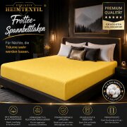 EXKLUSIV HEIMTEXTIL Frottee Spannbettlaken 120 x 200 cm Gelb