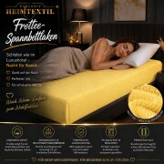EXKLUSIV HEIMTEXTIL Frottee Spannbettlaken 120 x 200 cm Gelb